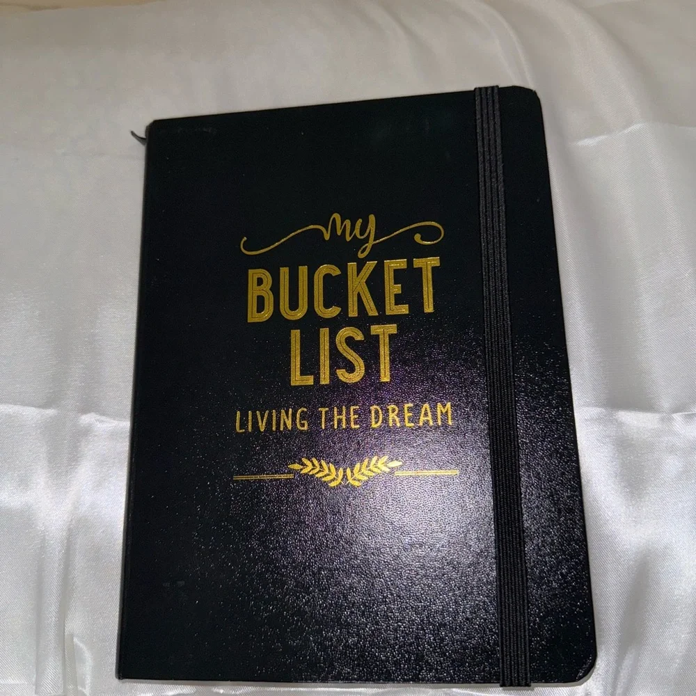 Black Bucket List Journal with Gold Accents Peter pauper press